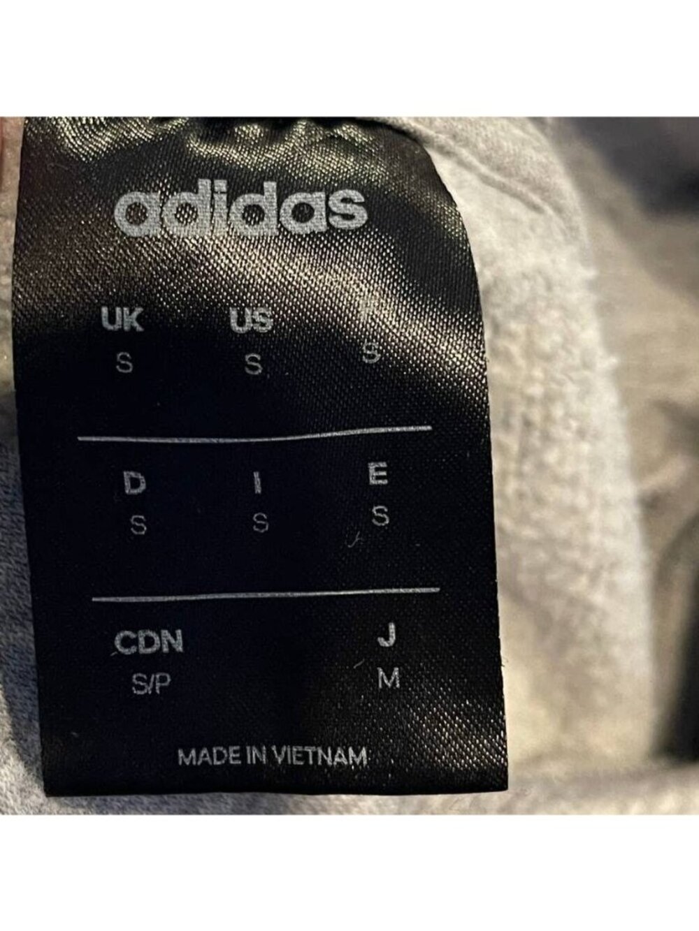 Adidas Hoodie Sweatshirt Classic Stripes Mens Size Small Gray and Black - Picture 5 of 8